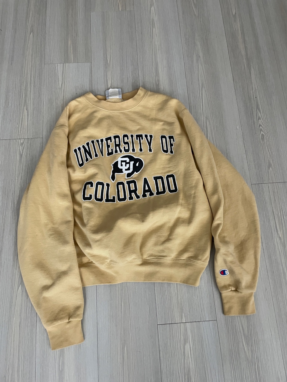 Champion Yellow University of Colorado Crewneck Sweatshirt